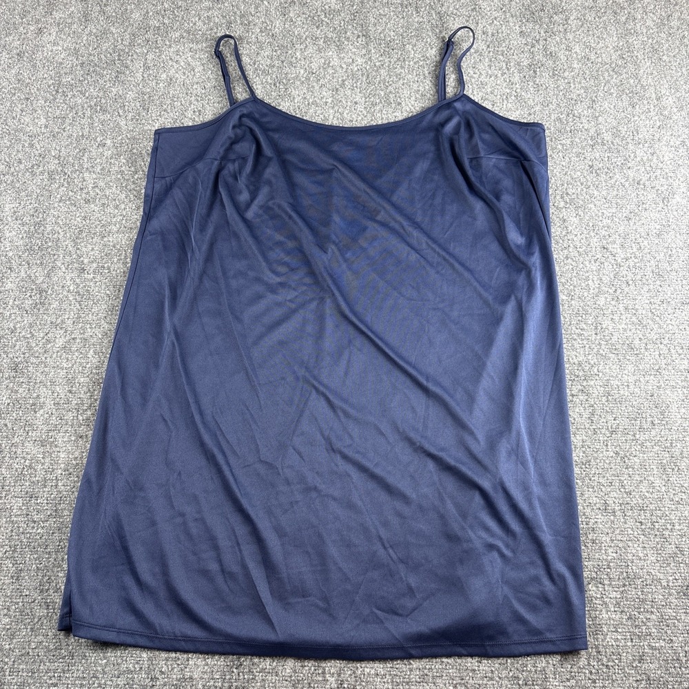 Julia Jordan Navy Midnight Blue Shimmer Slip Dress Metallic Lurex Size 16 XL
